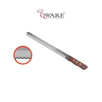 QWARE Wooden Bread Knife With Teeth