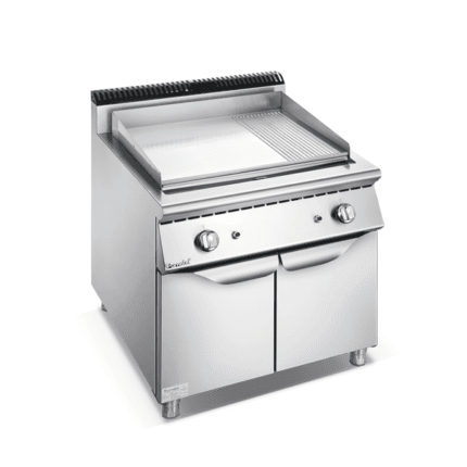 FURNOTEL 700 SERIES GAS 2/3 FLAT 1/3 GROOVED GRIDDLE WITH CABINET