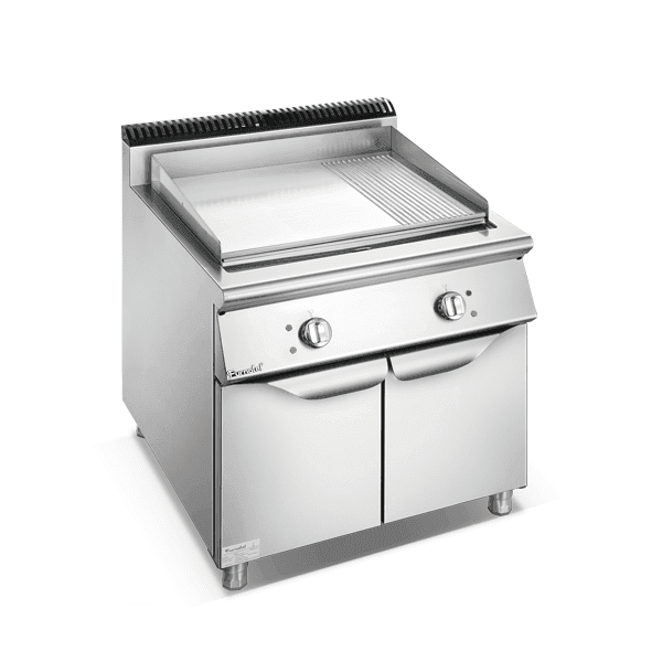 FURNOTEL 900 SERIES ELECTRIC 2/3 FLAT 1/3 GROOVED GRIDDLE WITH CABINET