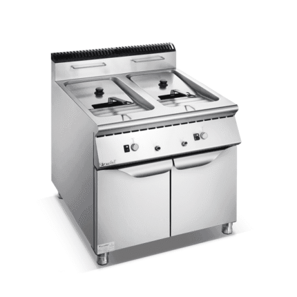 FURNOTEL 900 SERIES GAS 2-TANK 2-BASKET FRYER WITH CABINET