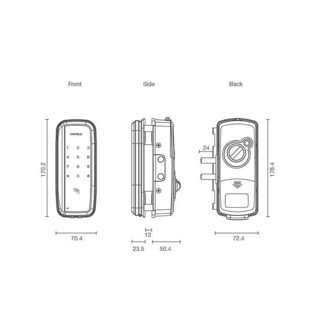 Häfele Digital Glass Lock ER4400 (FREE INSTALLATION) - Image 3