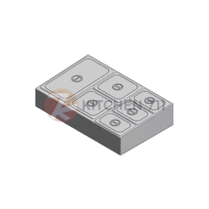 Stainless Steel GN Food Pan Condiment Holder with Lid FP-0001