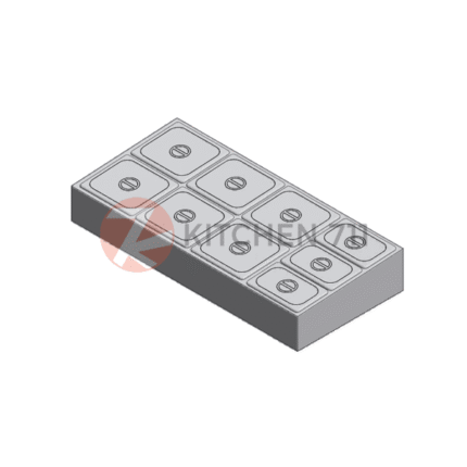 Stainless Steel GN Food Pan Condiment Holder with Lid FP-0005