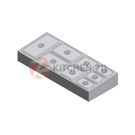 Stainless Steel GN Food Pan Condiment Holder with Lid FP-0006