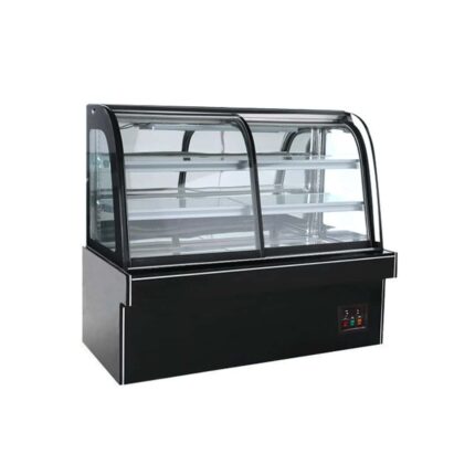 Curved Glass Front Door 3 Layers Cake Display Chiller