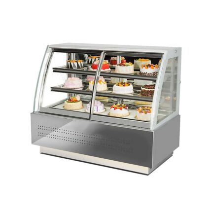 European Front Sliding Door 3 Layers Cake Display Chiller