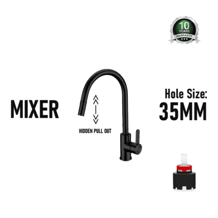 Kitchen Sink Pull Out Faucet Hot Cold Water Mixer Tap (Model: 7900B)