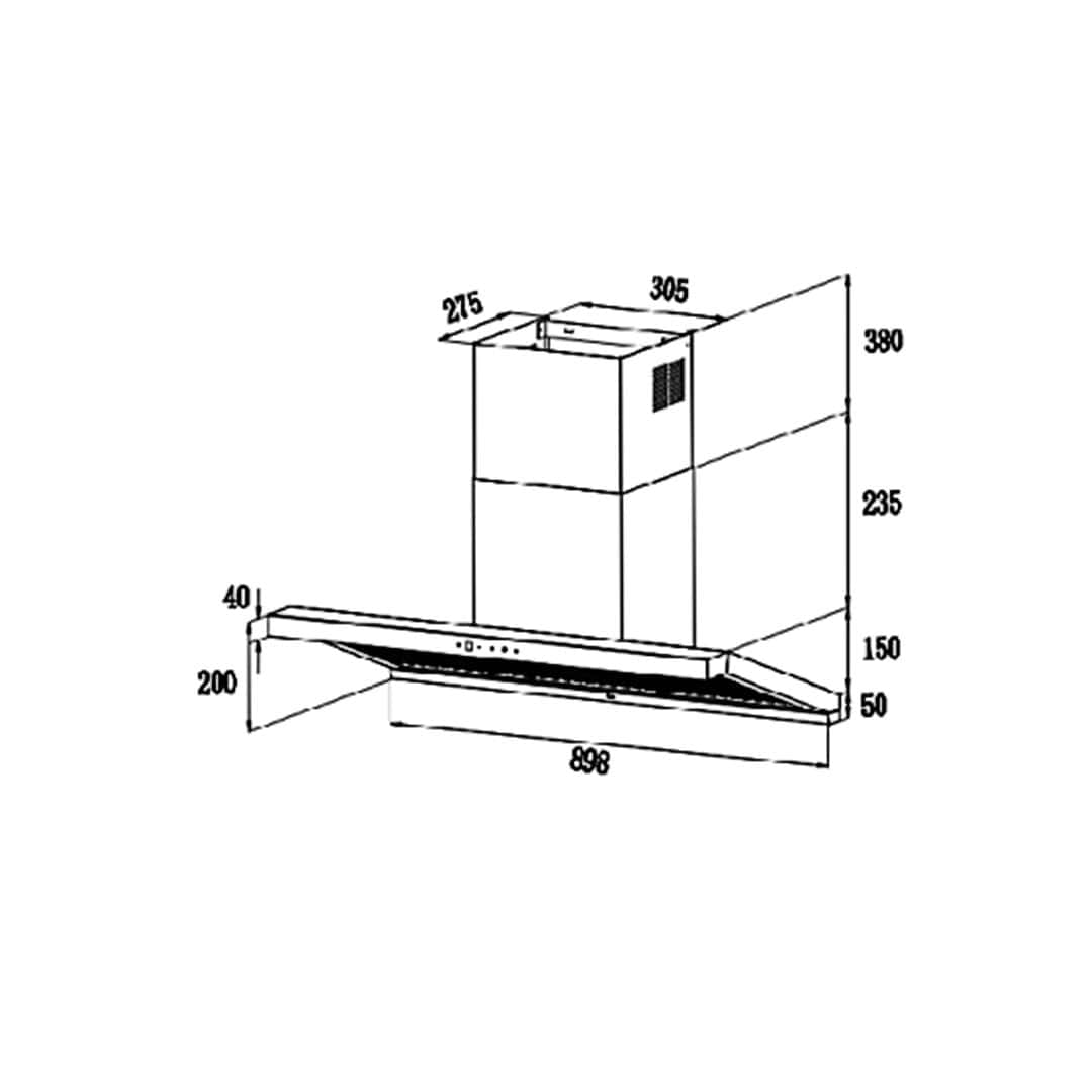 CULITEC Chimney Hood EXB90SS-L - Image 4